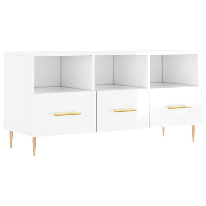 TV-Schrank Hochglanz-Weiß 102x36x50 cm Holzwerkstoff - Pazzar.ch