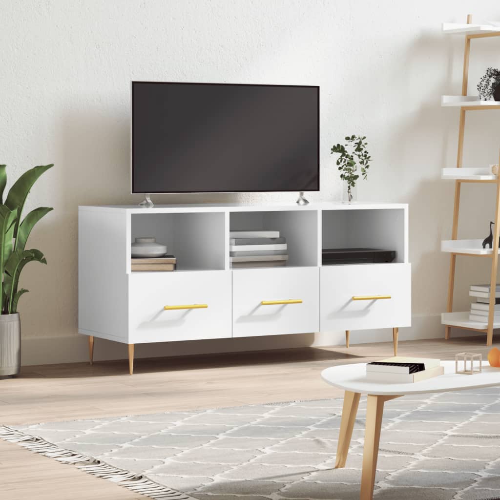 TV-Schrank Hochglanz-Weiß 102x36x50 cm Holzwerkstoff - Pazzar.ch