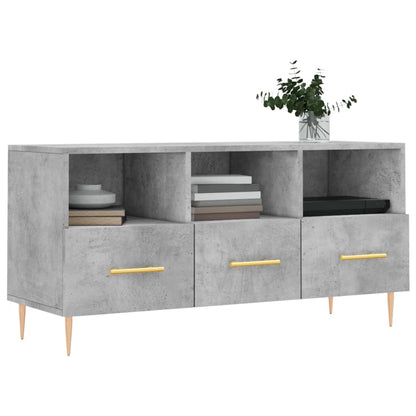 TV-Schrank Betongrau 102x36x50 cm Holzwerkstoff - Pazzar.ch