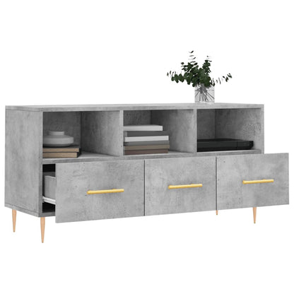 TV-Schrank Betongrau 102x36x50 cm Holzwerkstoff - Pazzar.ch