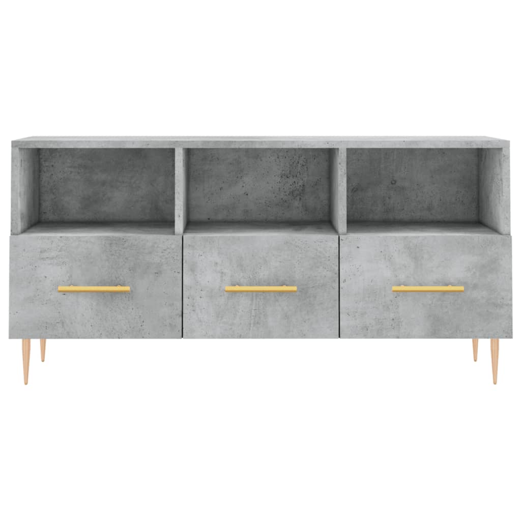 TV-Schrank Betongrau 102x36x50 cm Holzwerkstoff - Pazzar.ch