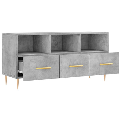 TV-Schrank Betongrau 102x36x50 cm Holzwerkstoff - Pazzar.ch