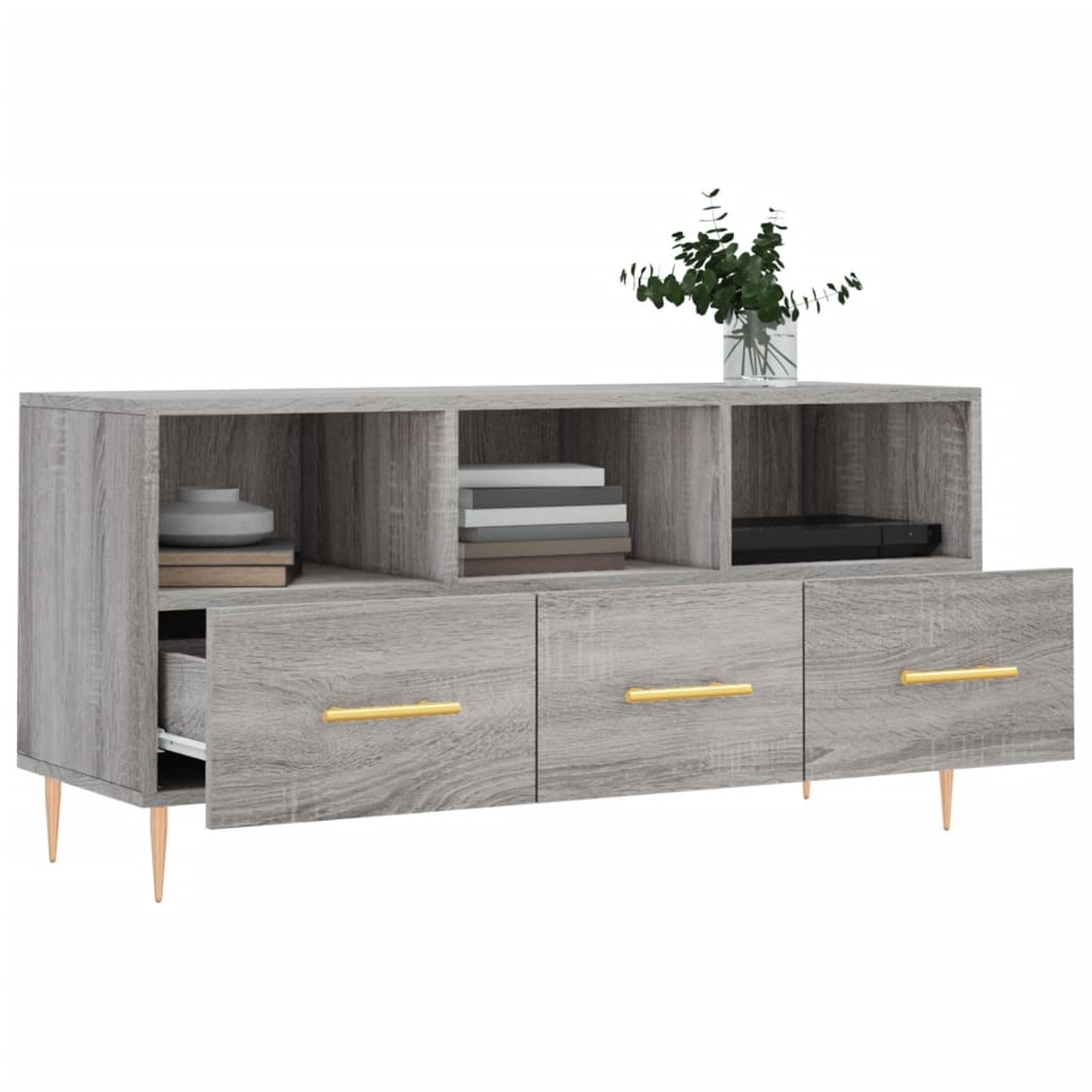TV-Schrank Grau Sonoma 102x36x50 cm Holzwerkstoff - Pazzar.ch