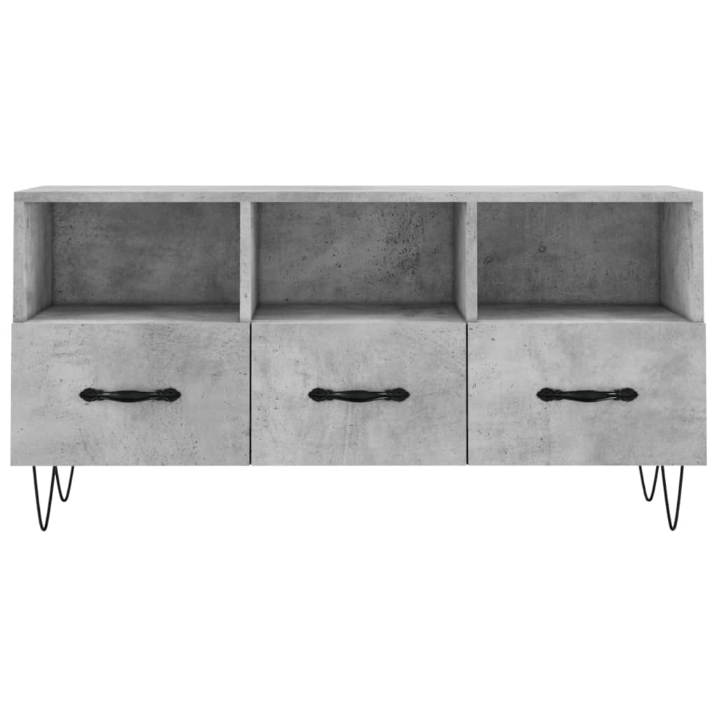 TV-Schrank Betongrau 102x36x50 cm Holzwerkstoff - Pazzar.ch