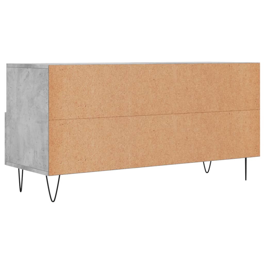 TV-Schrank Betongrau 102x36x50 cm Holzwerkstoff - Pazzar.ch