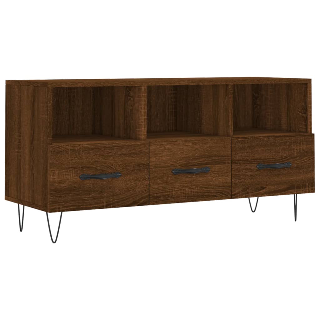 TV-Schrank Braun Eichen-Optik 102x36x50 cm Holzwerkstoff - Pazzar.ch