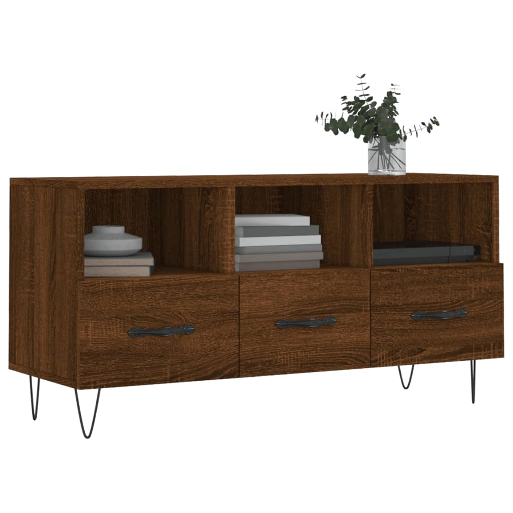 TV-Schrank Braun Eichen-Optik 102x36x50 cm Holzwerkstoff - Pazzar.ch