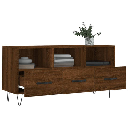 TV-Schrank Braun Eichen-Optik 102x36x50 cm Holzwerkstoff - Pazzar.ch