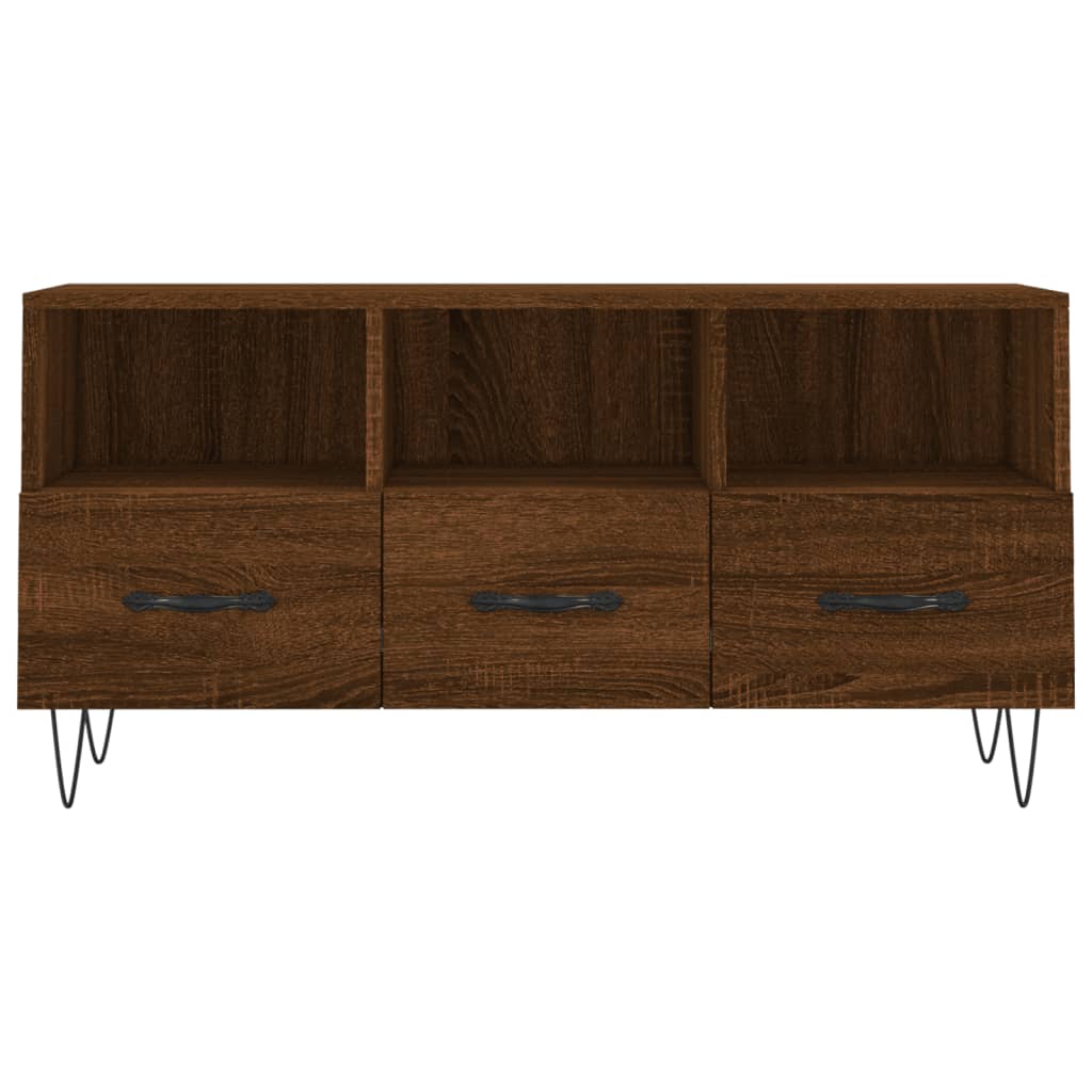 TV-Schrank Braun Eichen-Optik 102x36x50 cm Holzwerkstoff