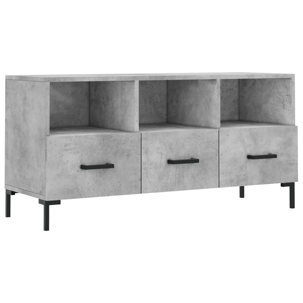 TV-Schrank Betongrau 102x36x50 cm Holzwerkstoff - Pazzar.ch