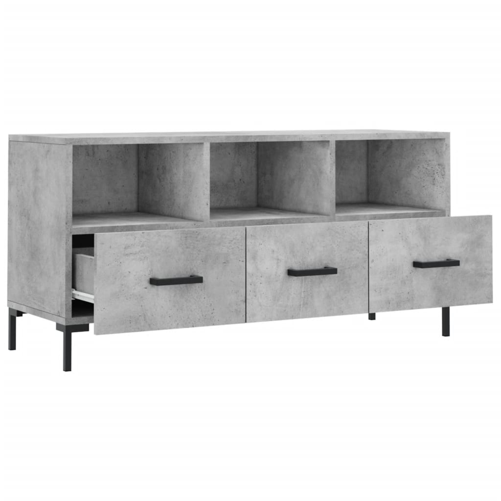 TV-Schrank Betongrau 102x36x50 cm Holzwerkstoff - Pazzar.ch