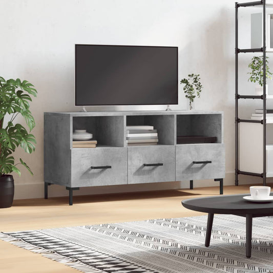 TV-Schrank Betongrau 102x36x50 cm Holzwerkstoff - Pazzar.ch