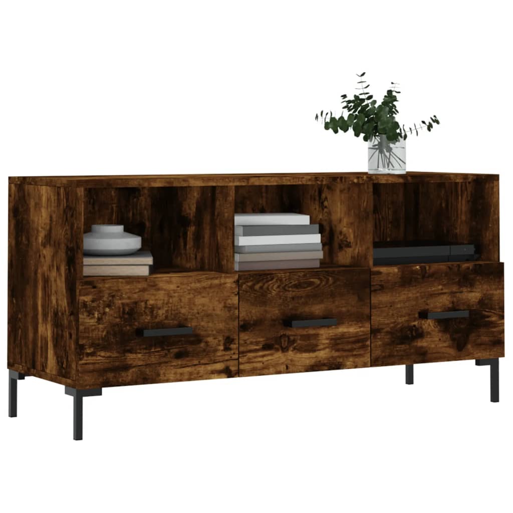 TV-Schrank Räuchereiche 102x36x50 cm Holzwerkstoff - Pazzar.ch