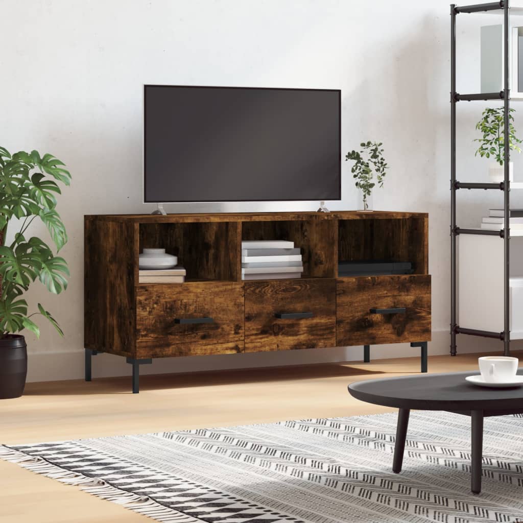 TV-Schrank Räuchereiche 102x36x50 cm Holzwerkstoff - Pazzar.ch