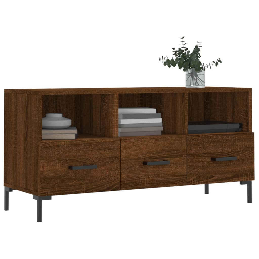 TV-Schrank Braun Eichen-Optik 102x36x50 cm Holzwerkstoff - Pazzar.ch