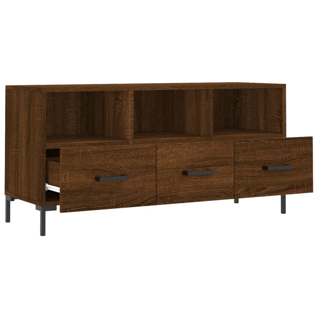 TV-Schrank Braun Eichen-Optik 102x36x50 cm Holzwerkstoff - Pazzar.ch