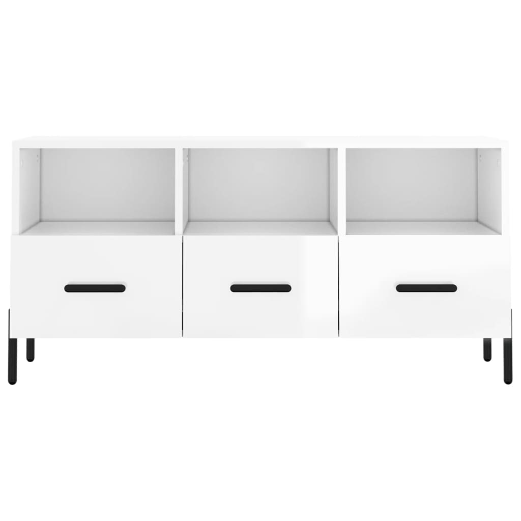 TV-Schrank Hochglanz-Weiß 102x36x50 cm Holzwerkstoff - Pazzar.ch