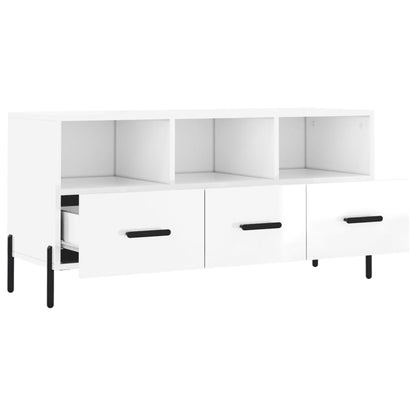 TV-Schrank Hochglanz-Weiß 102x36x50 cm Holzwerkstoff - Pazzar.ch