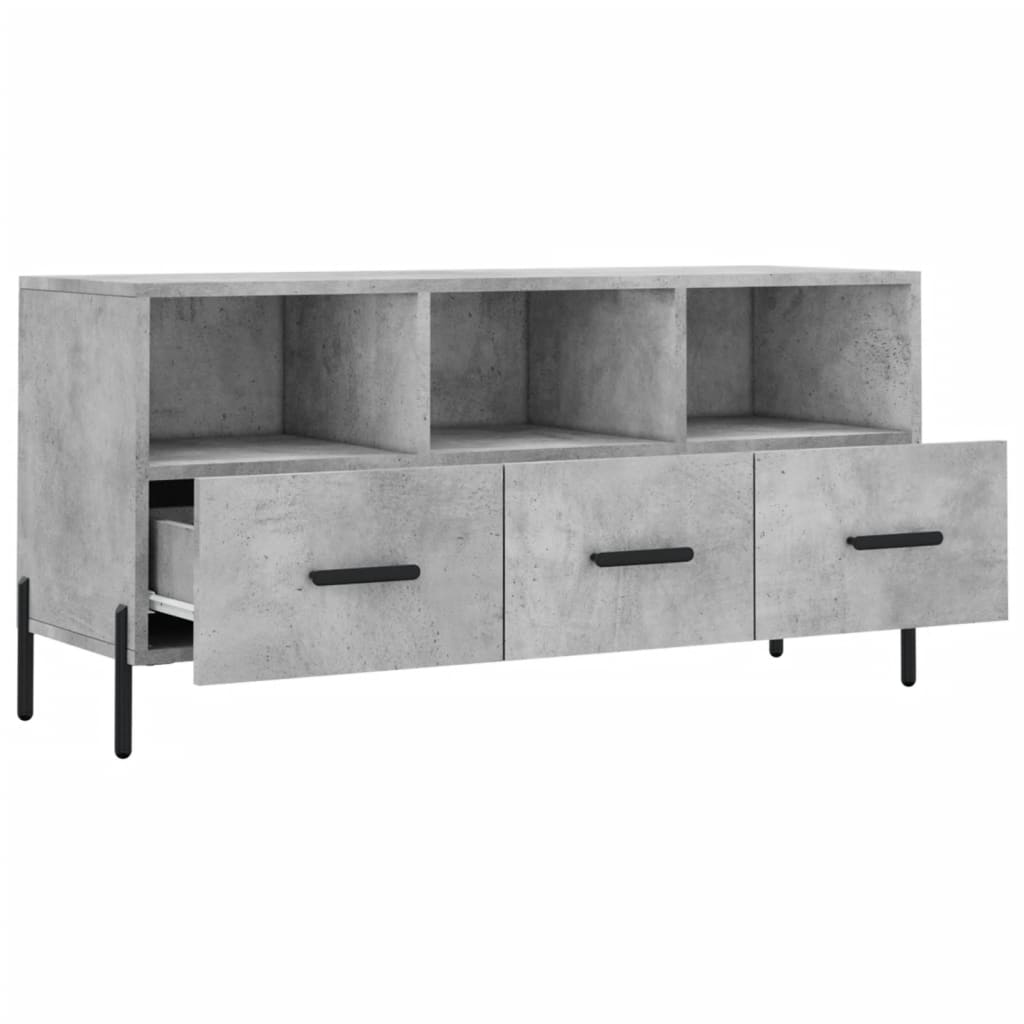 TV-Schrank Betongrau 102x36x50 cm Holzwerkstoff - Pazzar.ch