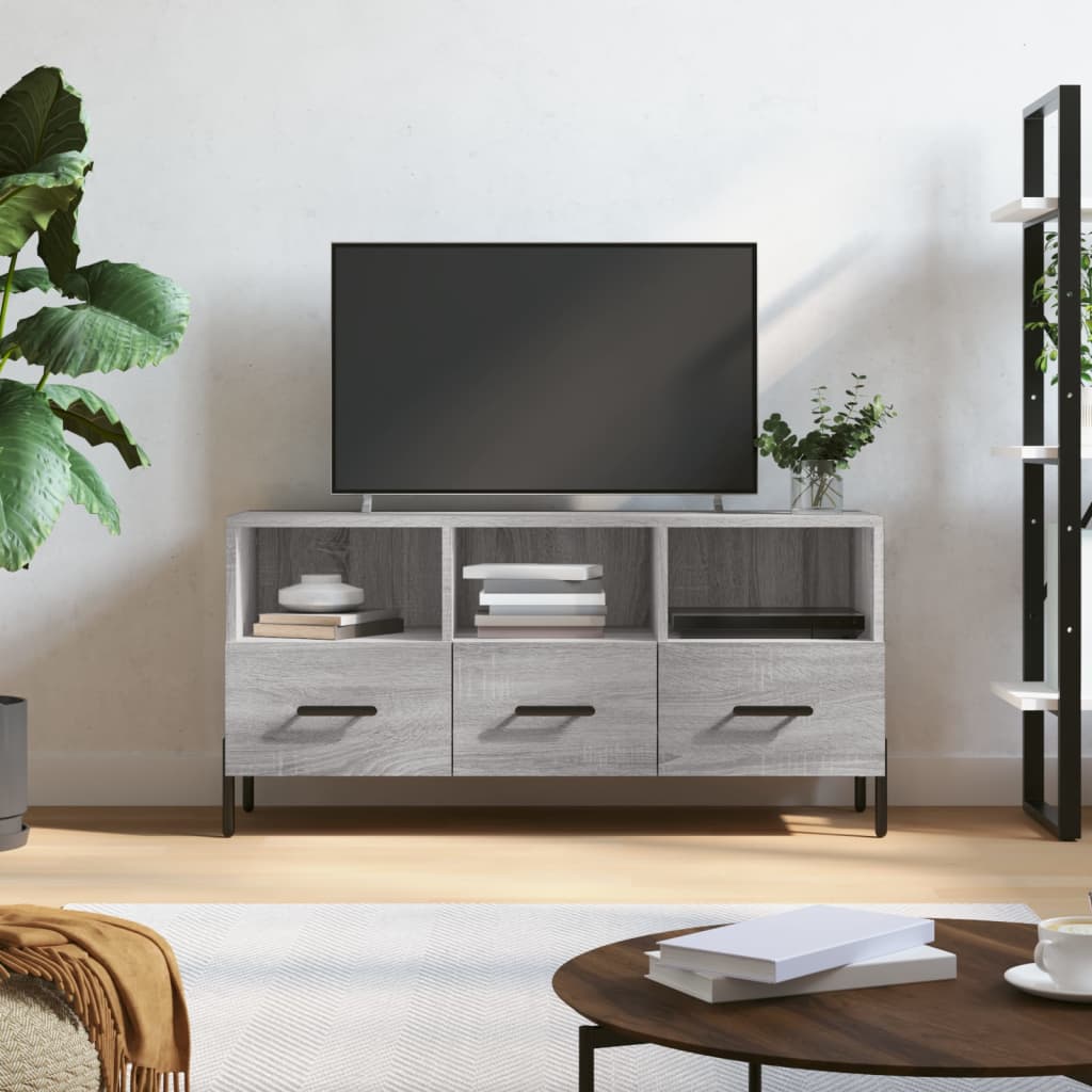TV-Schrank Grau Sonoma 102x36x50 cm Holzwerkstoff - Pazzar.ch