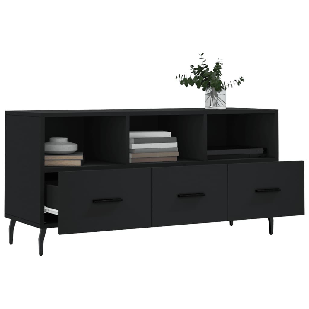 TV-Schrank Schwarz 102x36x50 cm Holzwerkstoff - Pazzar.ch