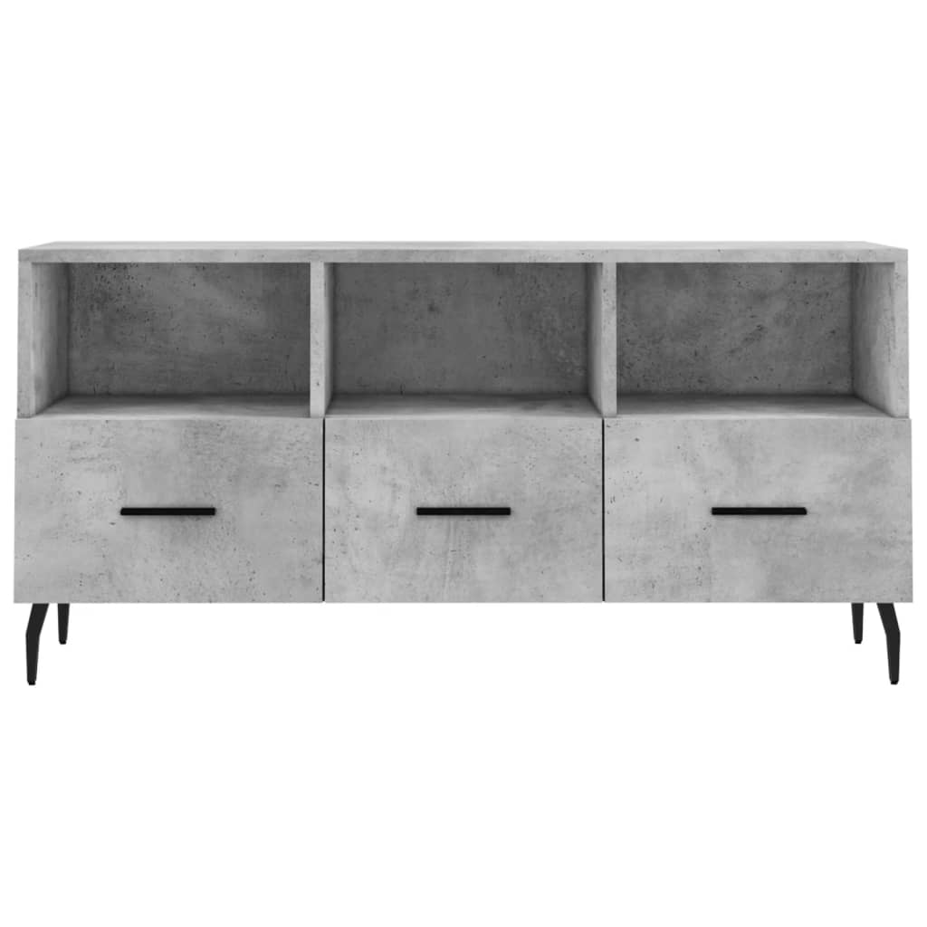 TV-Schrank Betongrau 102x36x50 cm Holzwerkstoff - Pazzar.ch