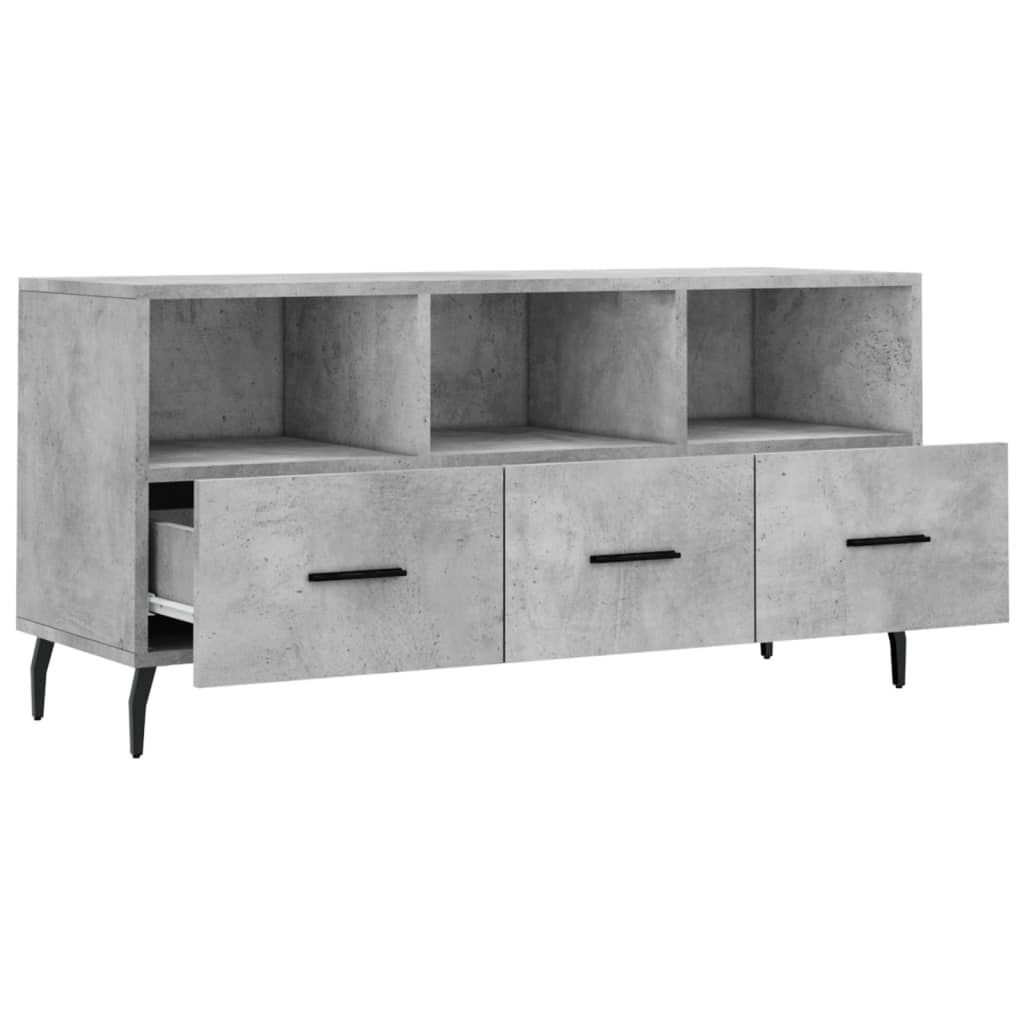 TV-Schrank Betongrau 102x36x50 cm Holzwerkstoff - Pazzar.ch