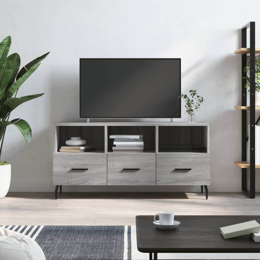 TV-Schrank Grau Sonoma 102x36x50 cm Holzwerkstoff - Pazzar.ch