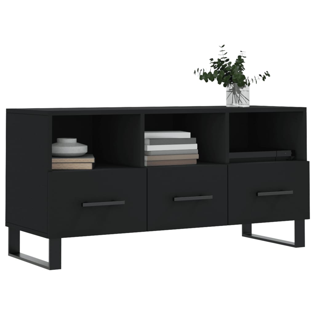TV-Schrank Schwarz 102x36x50 cm Holzwerkstoff - Pazzar.ch
