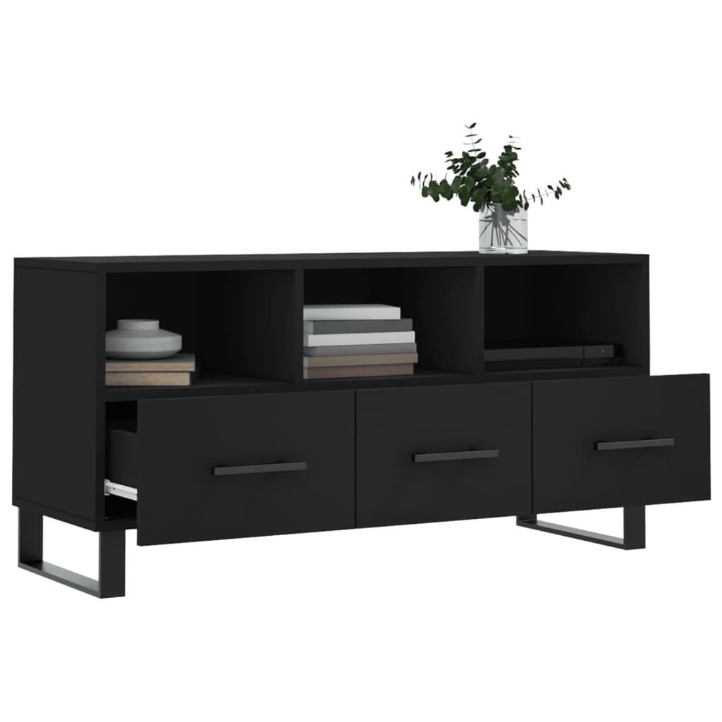 TV-Schrank Schwarz 102x36x50 cm Holzwerkstoff - Pazzar.ch