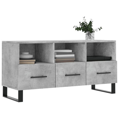 TV-Schrank Betongrau 102x36x50 cm Holzwerkstoff - Pazzar.ch