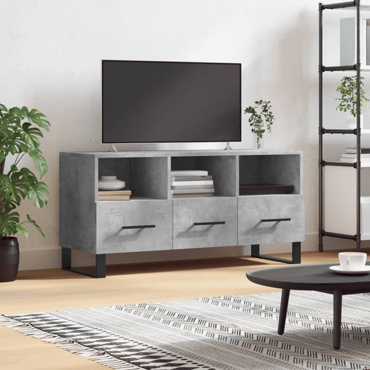 TV-Schrank Betongrau 102x36x50 cm Holzwerkstoff - Pazzar.ch