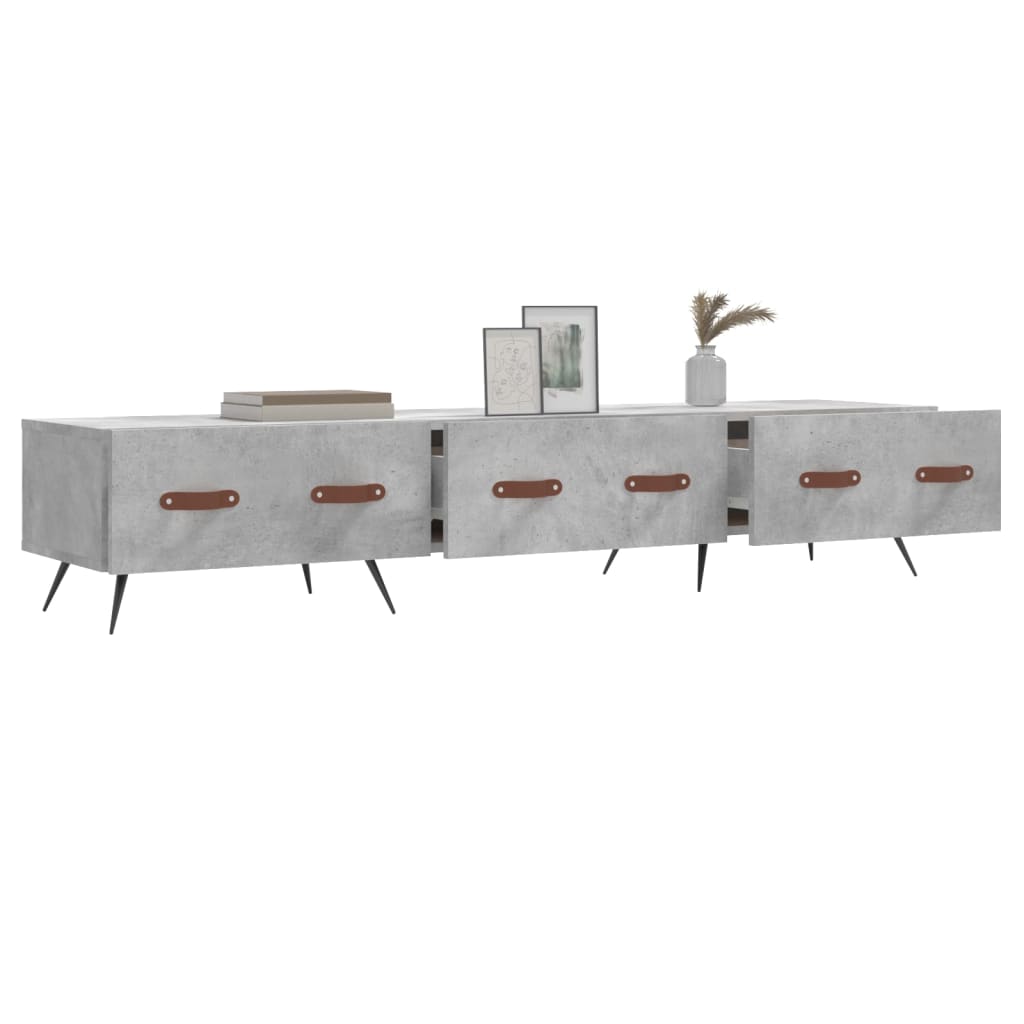 TV-Schrank Betongrau 150x36x30 cm Holzwerkstoff - Pazzar.ch