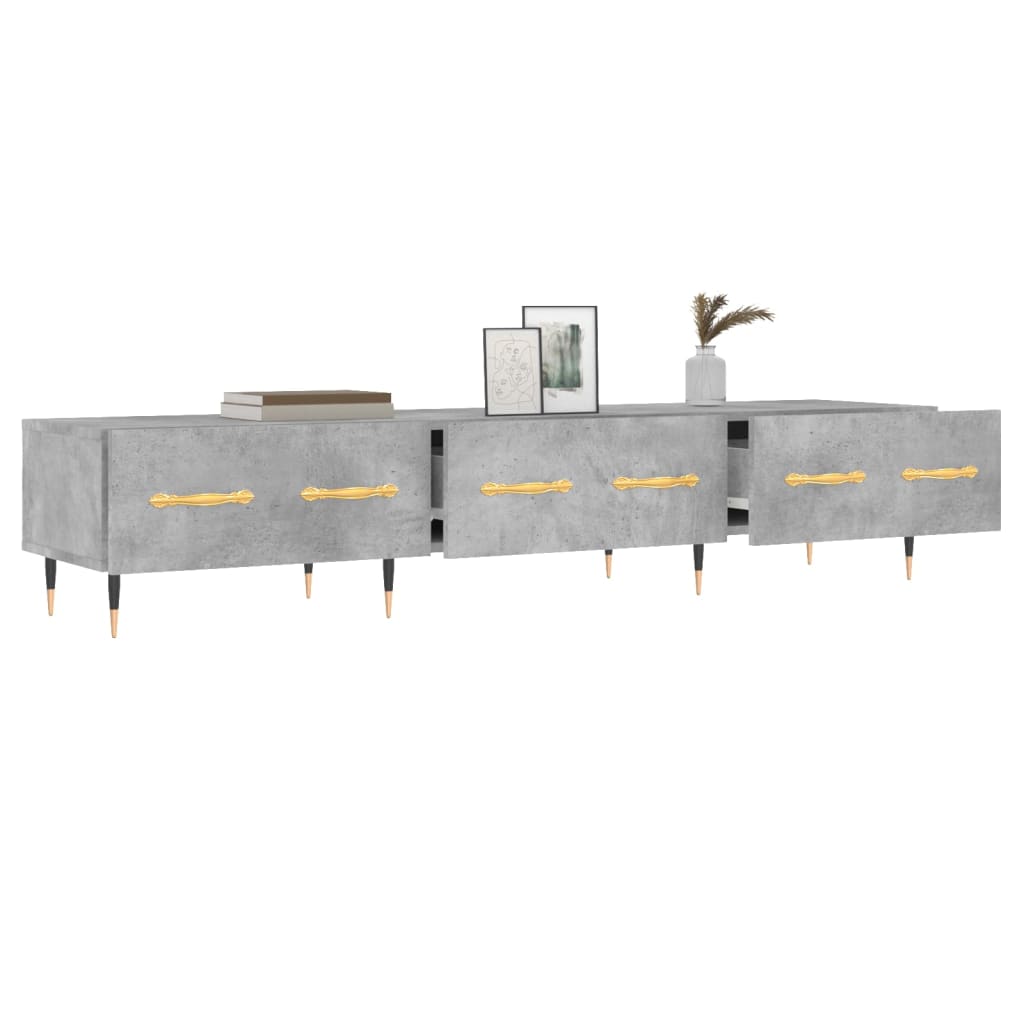 TV-Schrank Betongrau 150x36x30 cm Holzwerkstoff - Pazzar.ch
