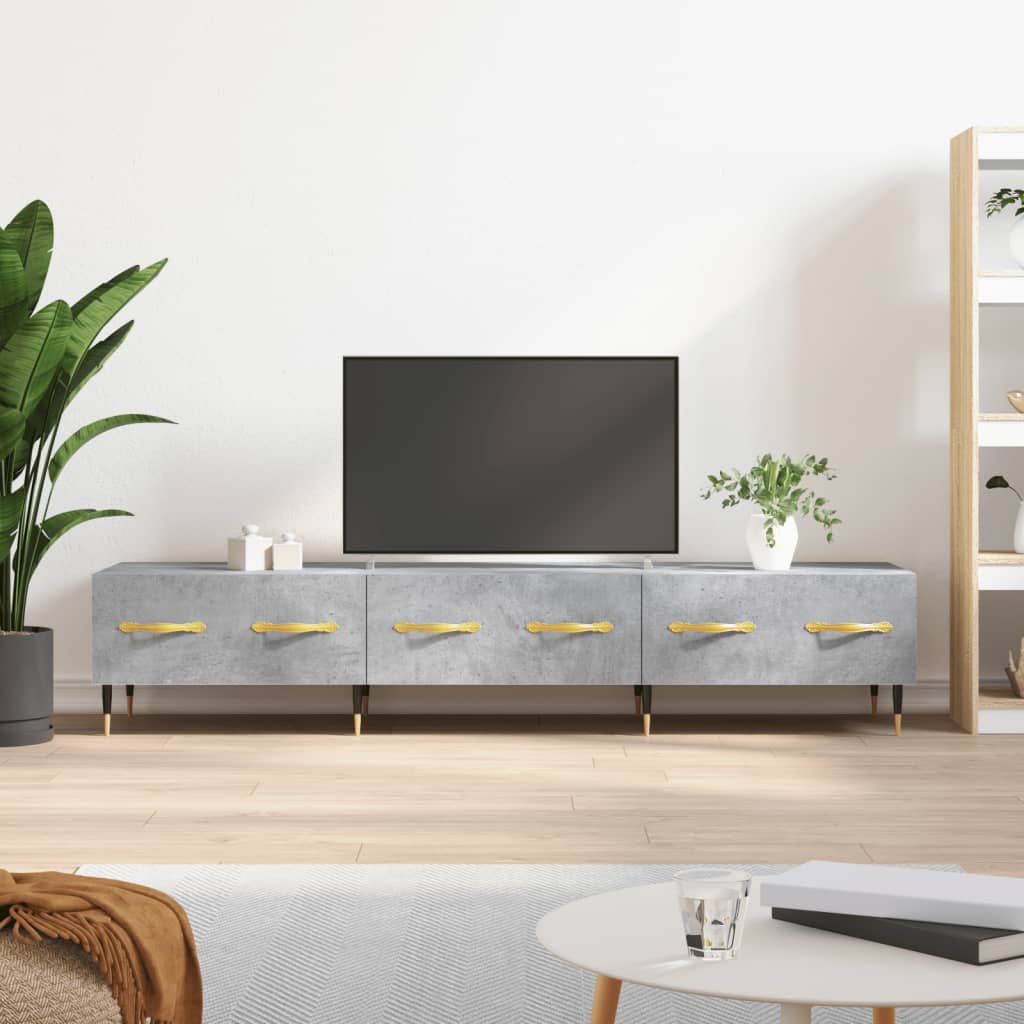 TV-Schrank Betongrau 150x36x30 cm Holzwerkstoff - Pazzar.ch