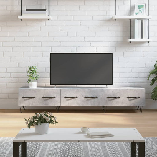 TV-Schrank Betongrau 150x36x30 cm Holzwerkstoff - Pazzar.ch