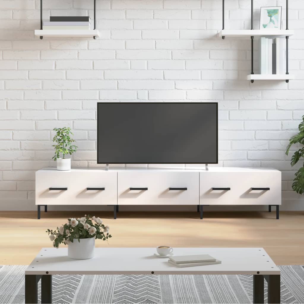 TV-Schrank Hochglanz-Weiß 150x36x30 cm Holzwerkstoff - Pazzar.ch