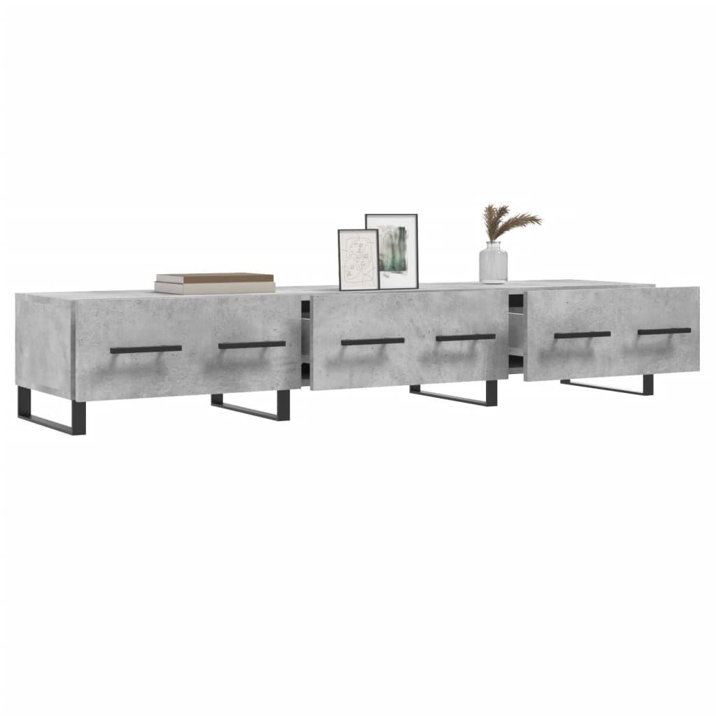 TV-Schrank Betongrau 150x36x30 cm Holzwerkstoff - Pazzar.ch