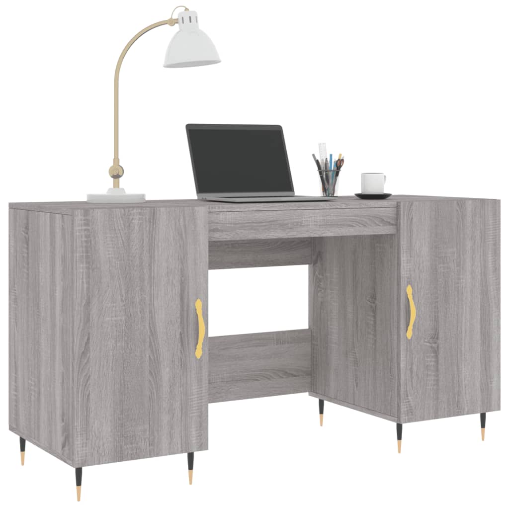 Schreibtisch Grau Sonoma 140x50x75 cm Holzwerkstoff - Pazzar.ch