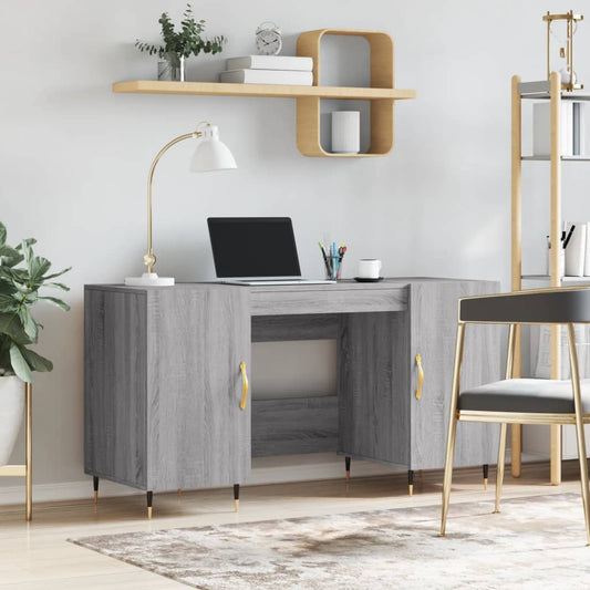 Schreibtisch Grau Sonoma 140x50x75 cm Holzwerkstoff - Pazzar.ch