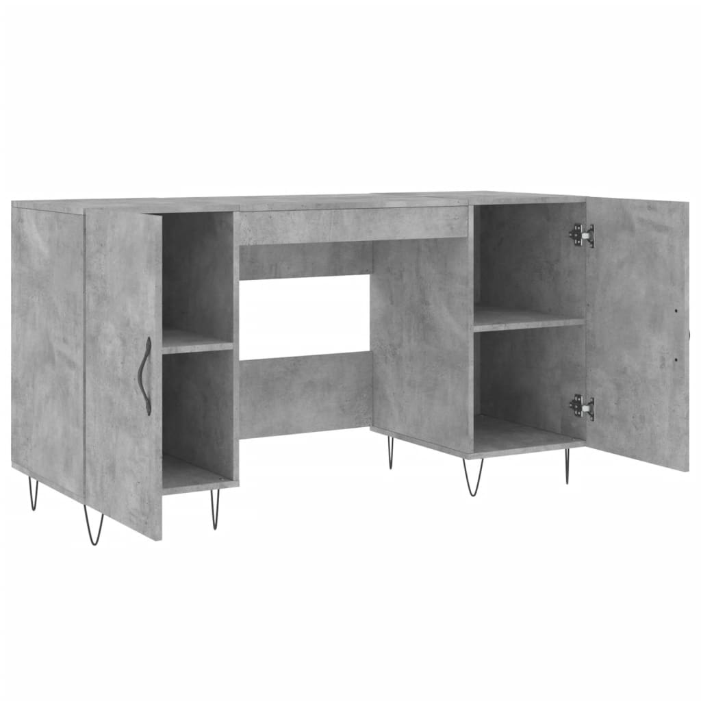 Schreibtisch Betongrau 140x50x75 cm Holzwerkstoff - Pazzar.ch