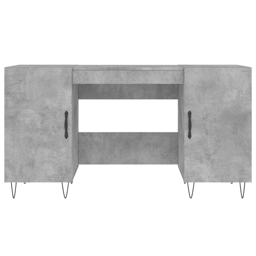 Schreibtisch Betongrau 140x50x75 cm Holzwerkstoff - Pazzar.ch