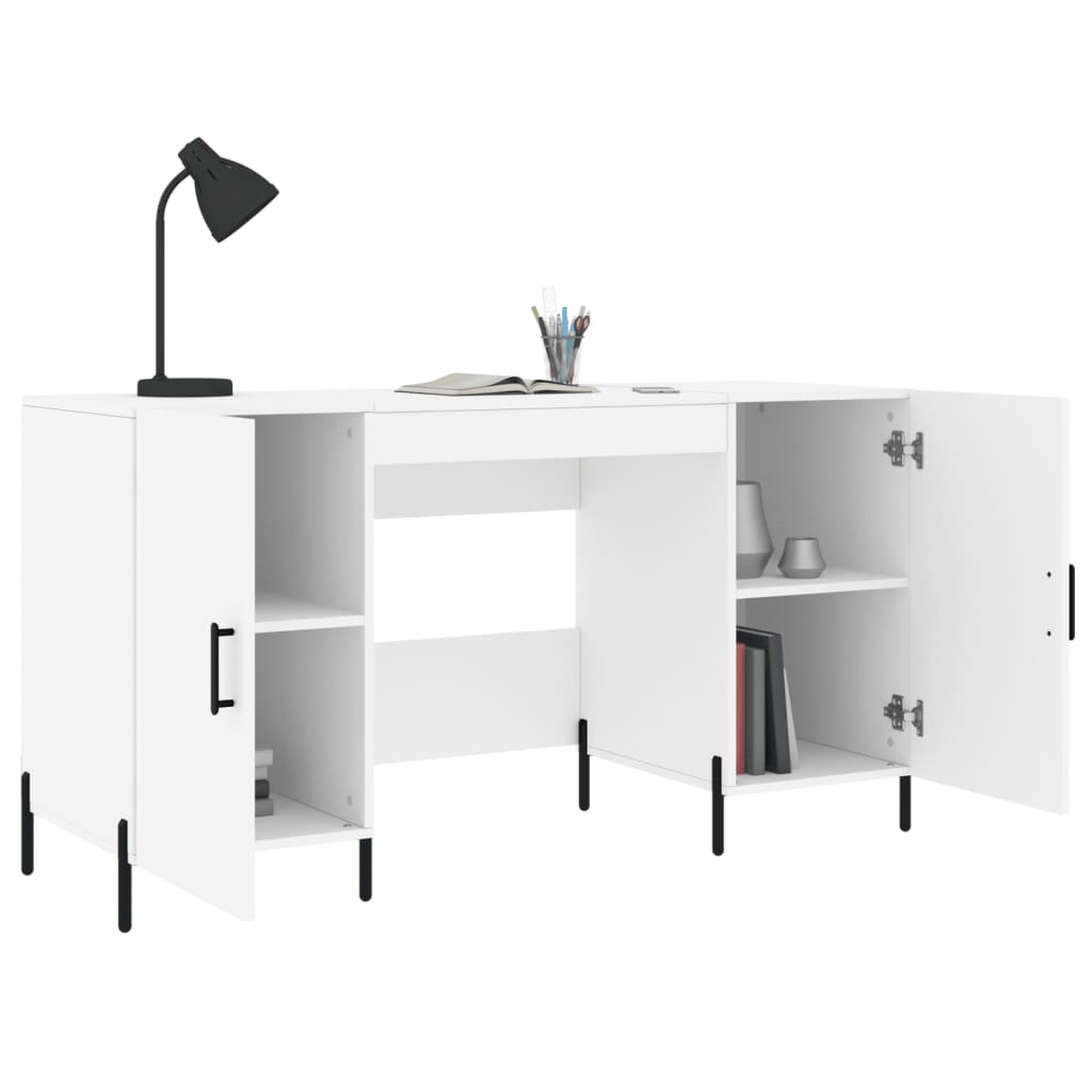 Schreibtisch Weiß 140x50x75 cm Holzwerkstoff - Pazzar.ch
