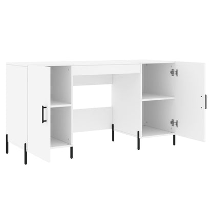 Schreibtisch Weiß 140x50x75 cm Holzwerkstoff - Pazzar.ch