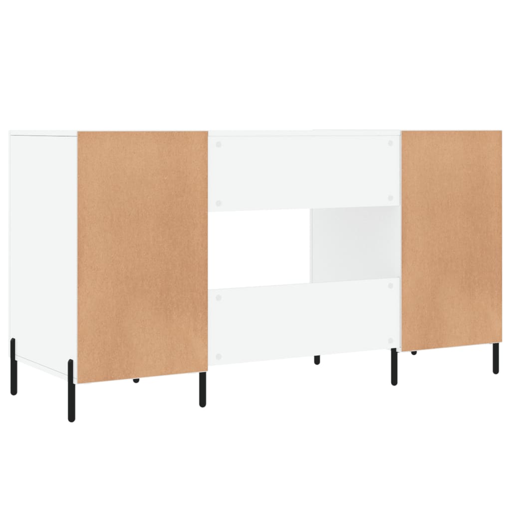 Schreibtisch Hochglanz-Weiß 140x50x75 cm Holzwerkstoff - Pazzar.ch