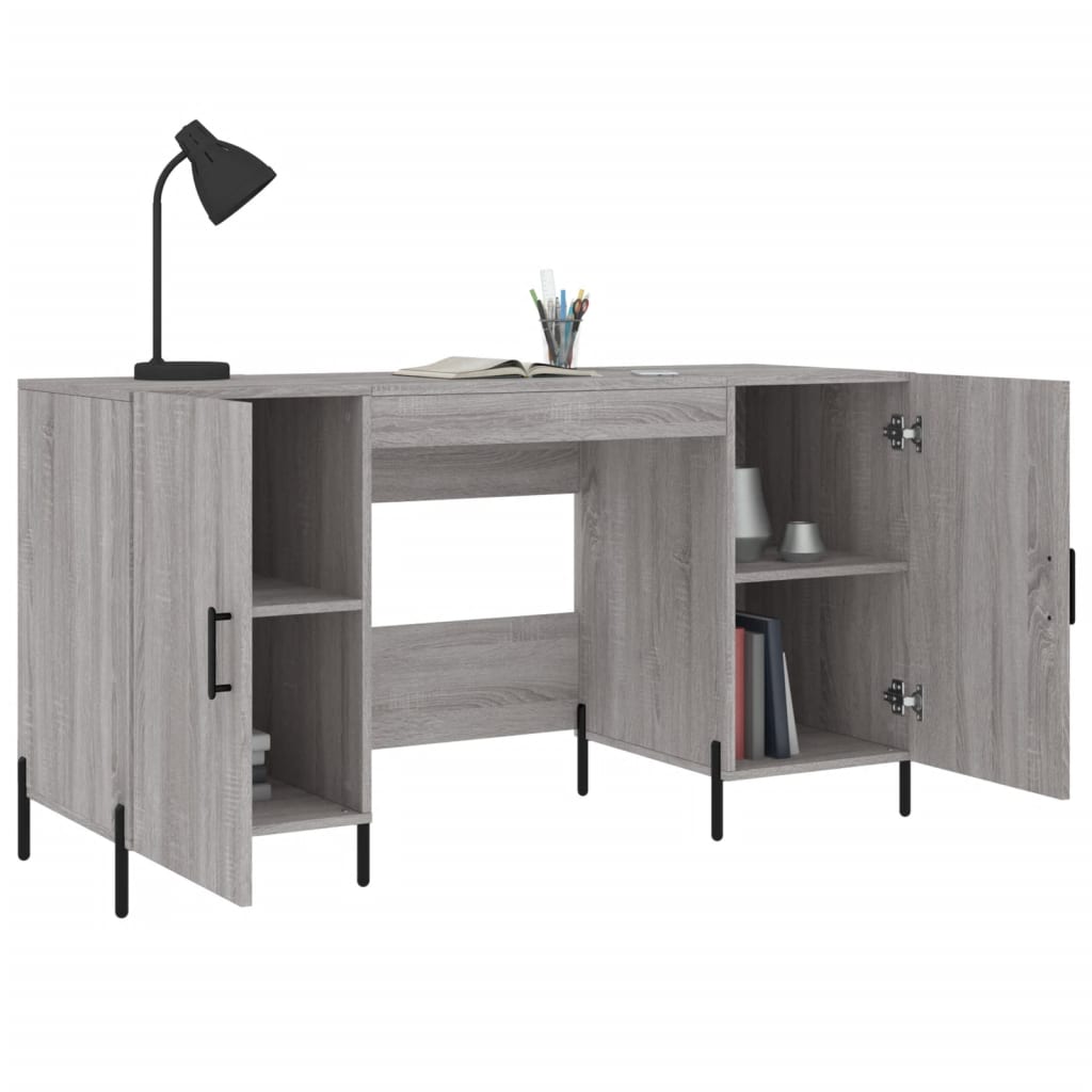 Schreibtisch Grau Sonoma 140x50x75 cm Holzwerkstoff - Pazzar.ch