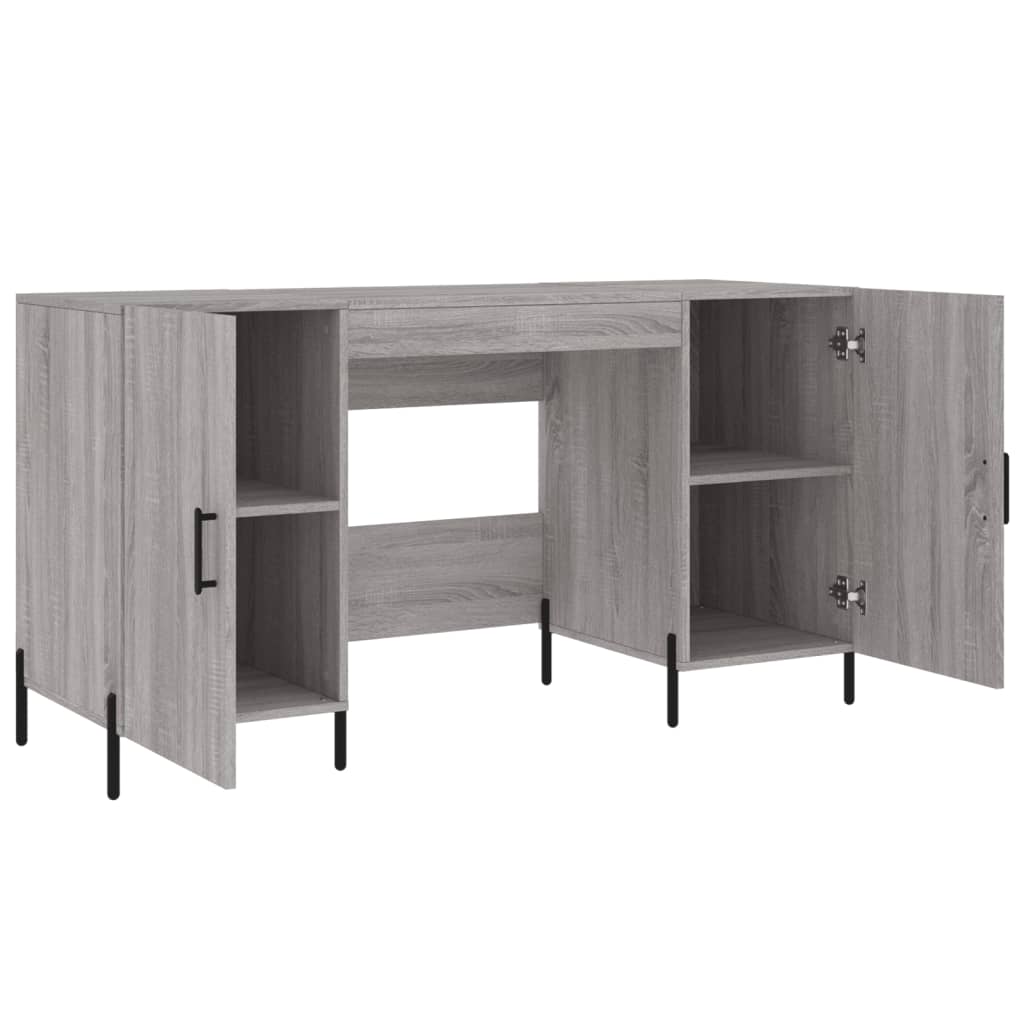 Schreibtisch Grau Sonoma 140x50x75 cm Holzwerkstoff - Pazzar.ch