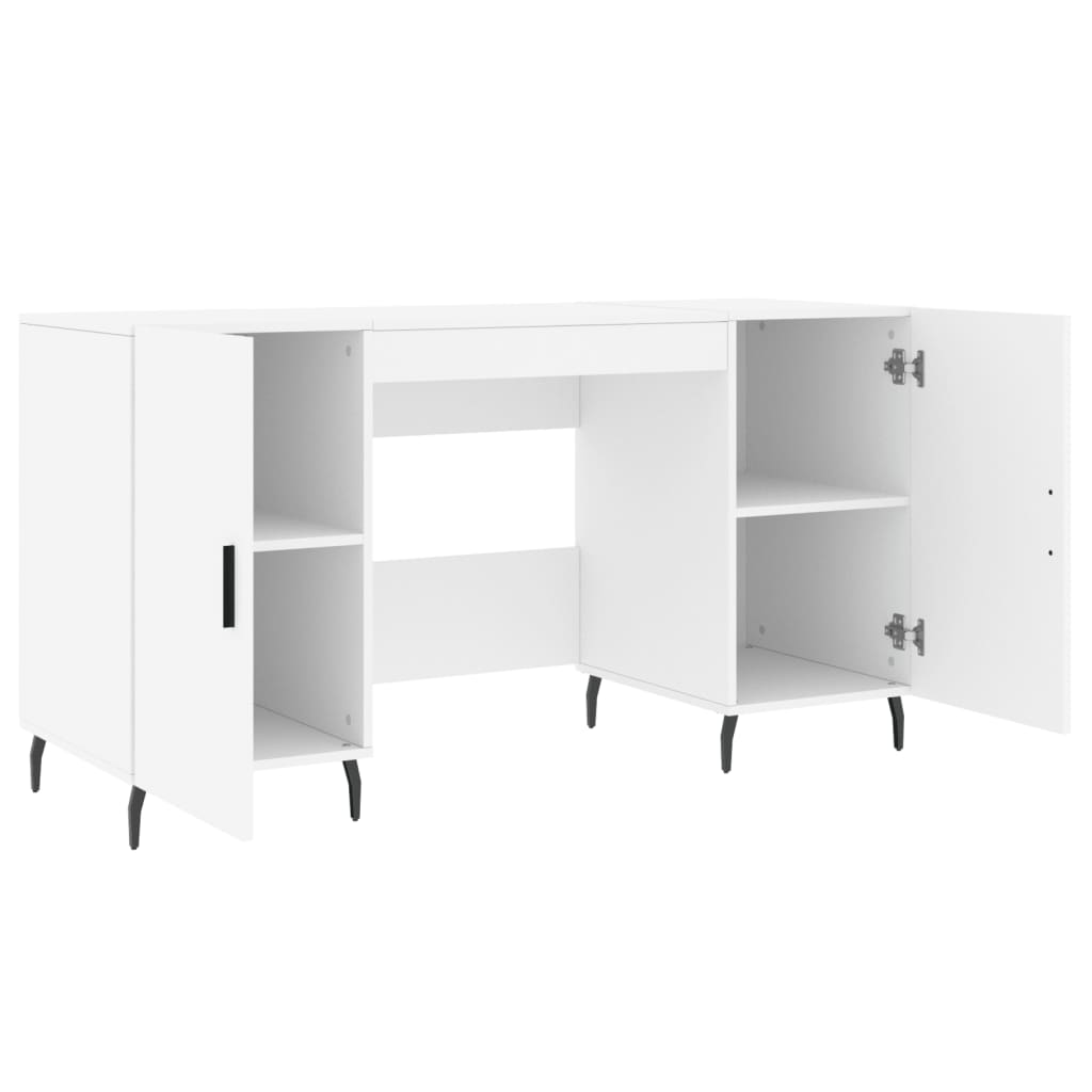 Schreibtisch Weiß 140x50x75 cm Holzwerkstoff - Pazzar.ch
