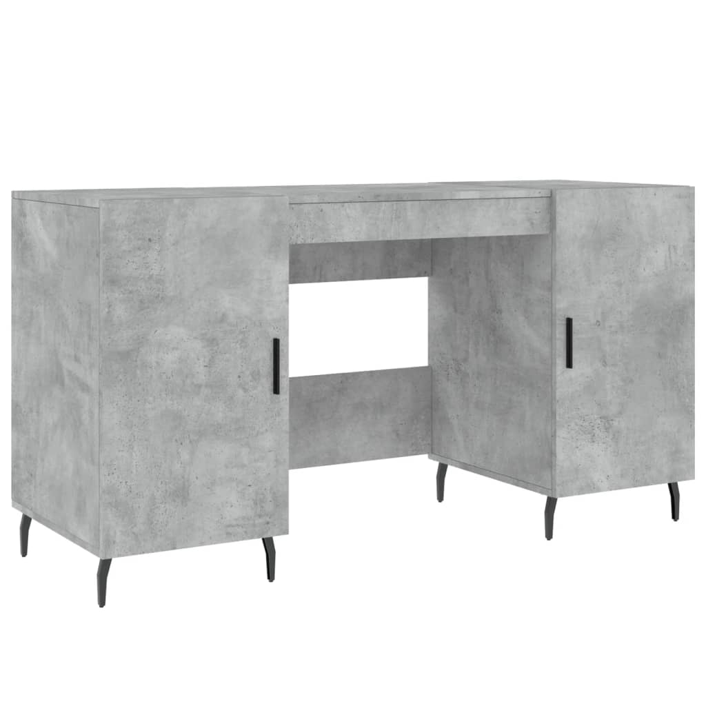 Schreibtisch Betongrau 140x50x75 cm Holzwerkstoff - Pazzar.ch