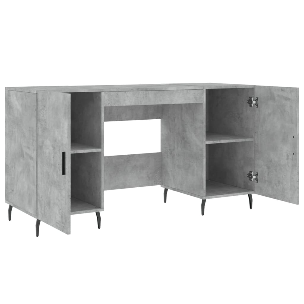 Schreibtisch Betongrau 140x50x75 cm Holzwerkstoff - Pazzar.ch